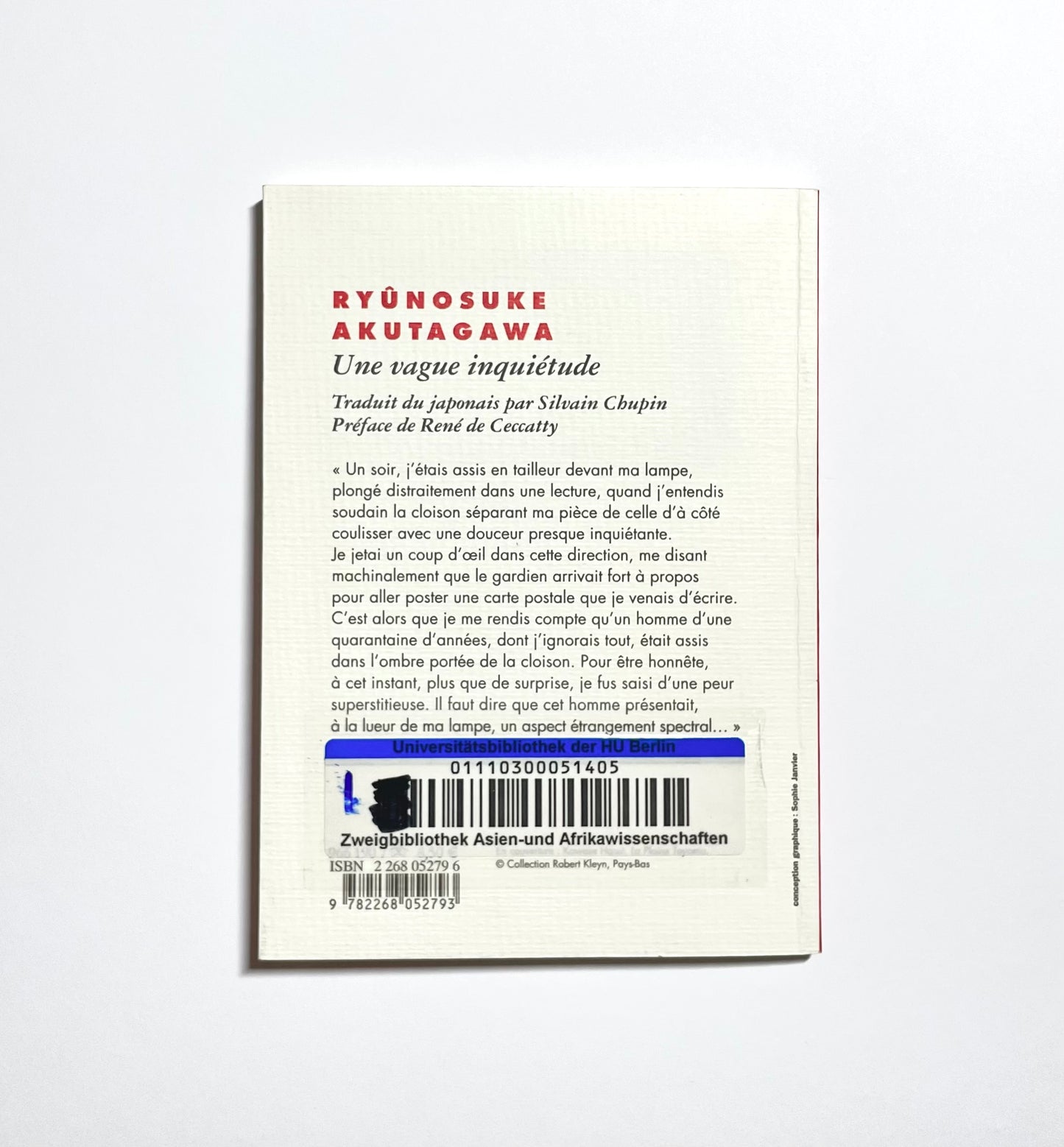 Ryûnosuke Akutagawa - Une vague inquiétude (French Edition)