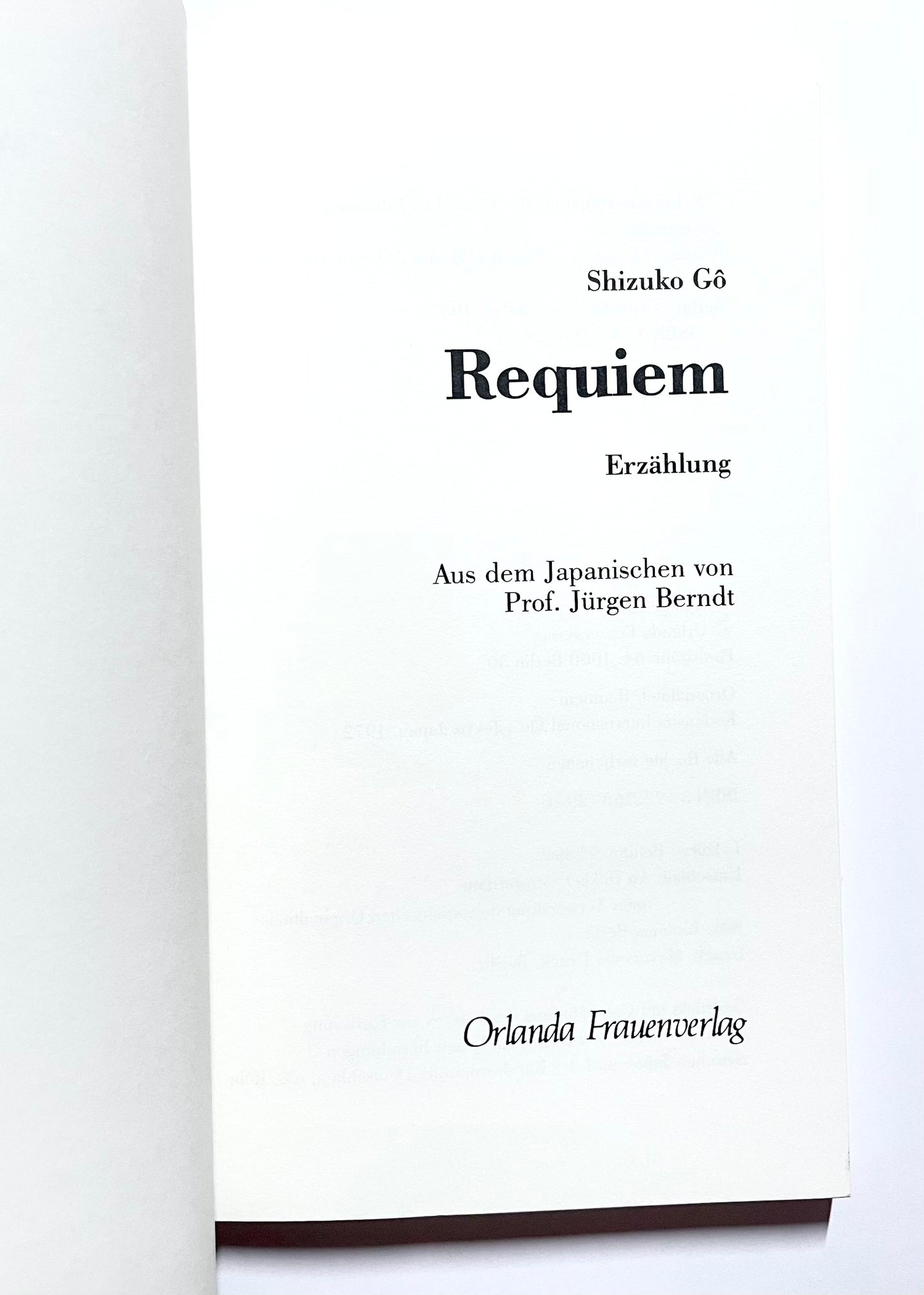 Requiem : Erzählung