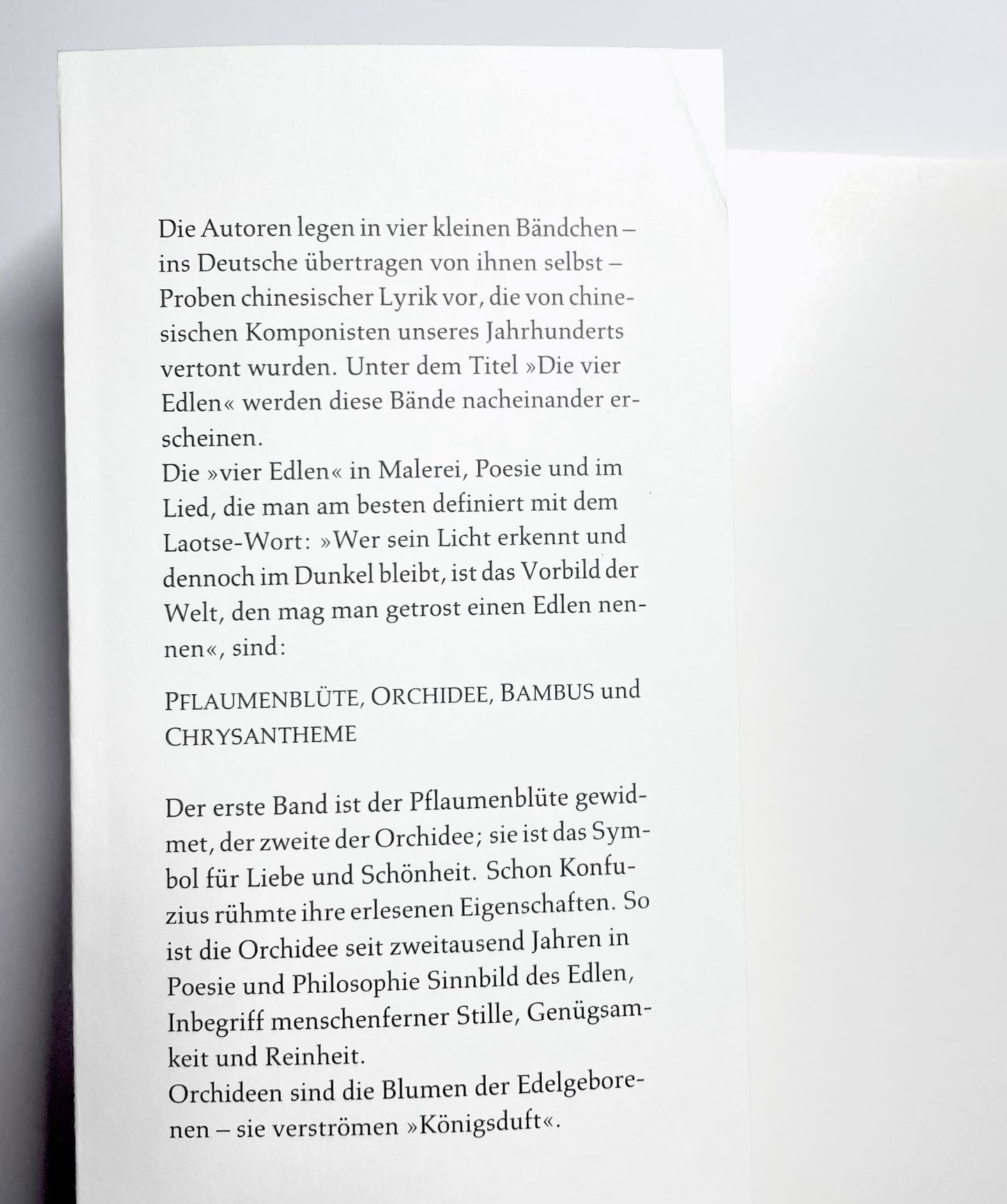 Die vier Edlen - Orchidee