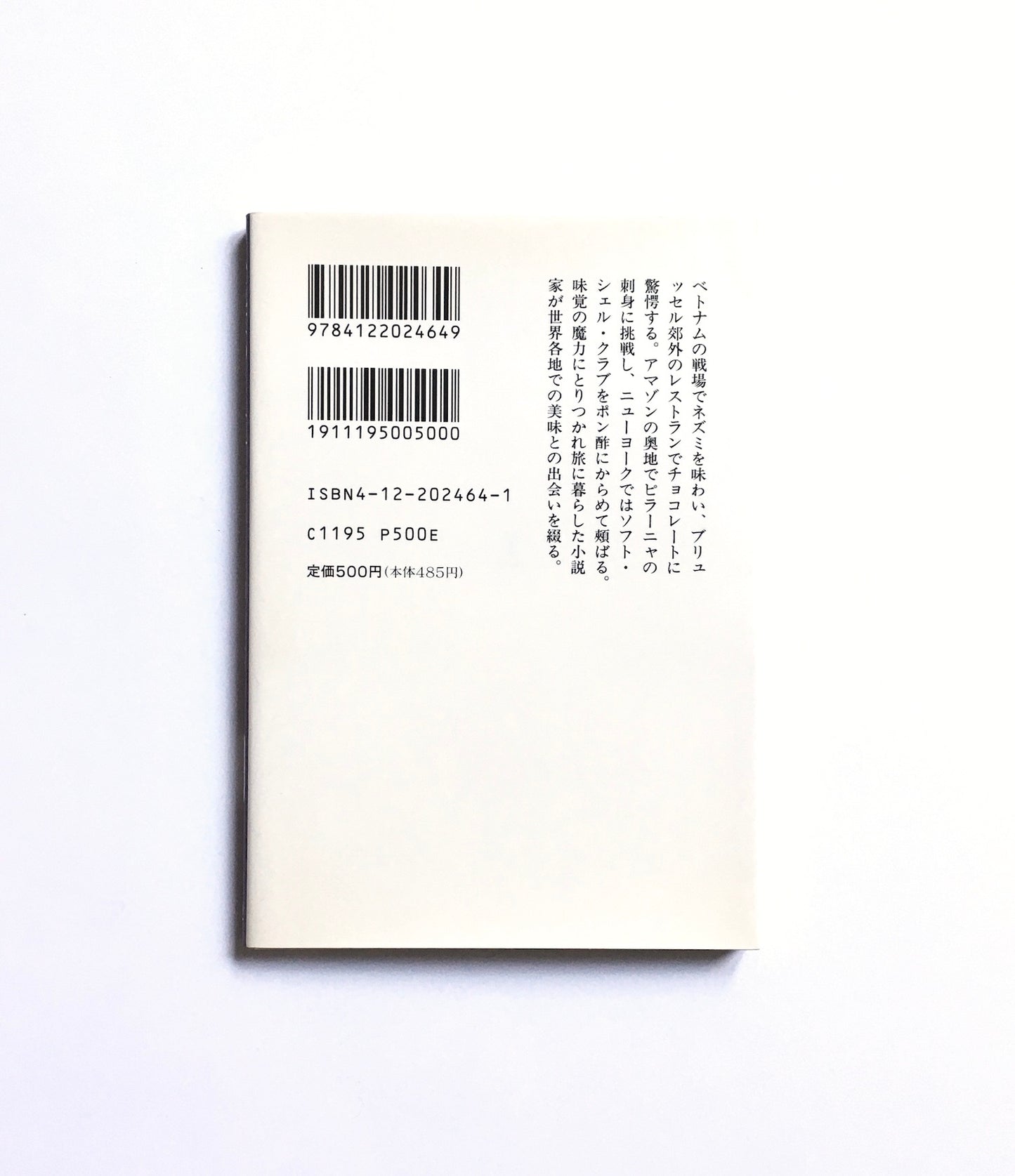 小説家のメニュー
