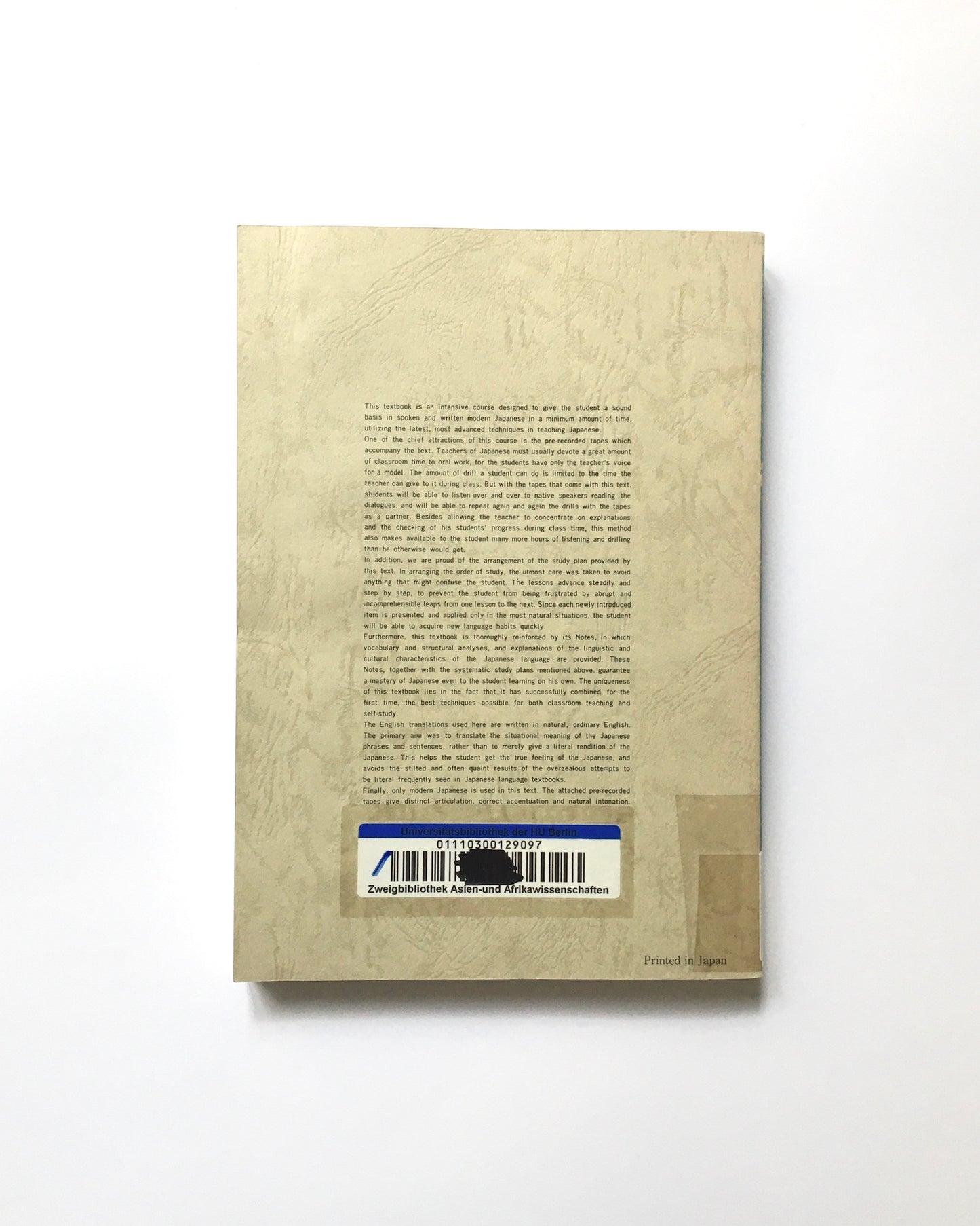 Intensive Course in Japanese: Intermediate