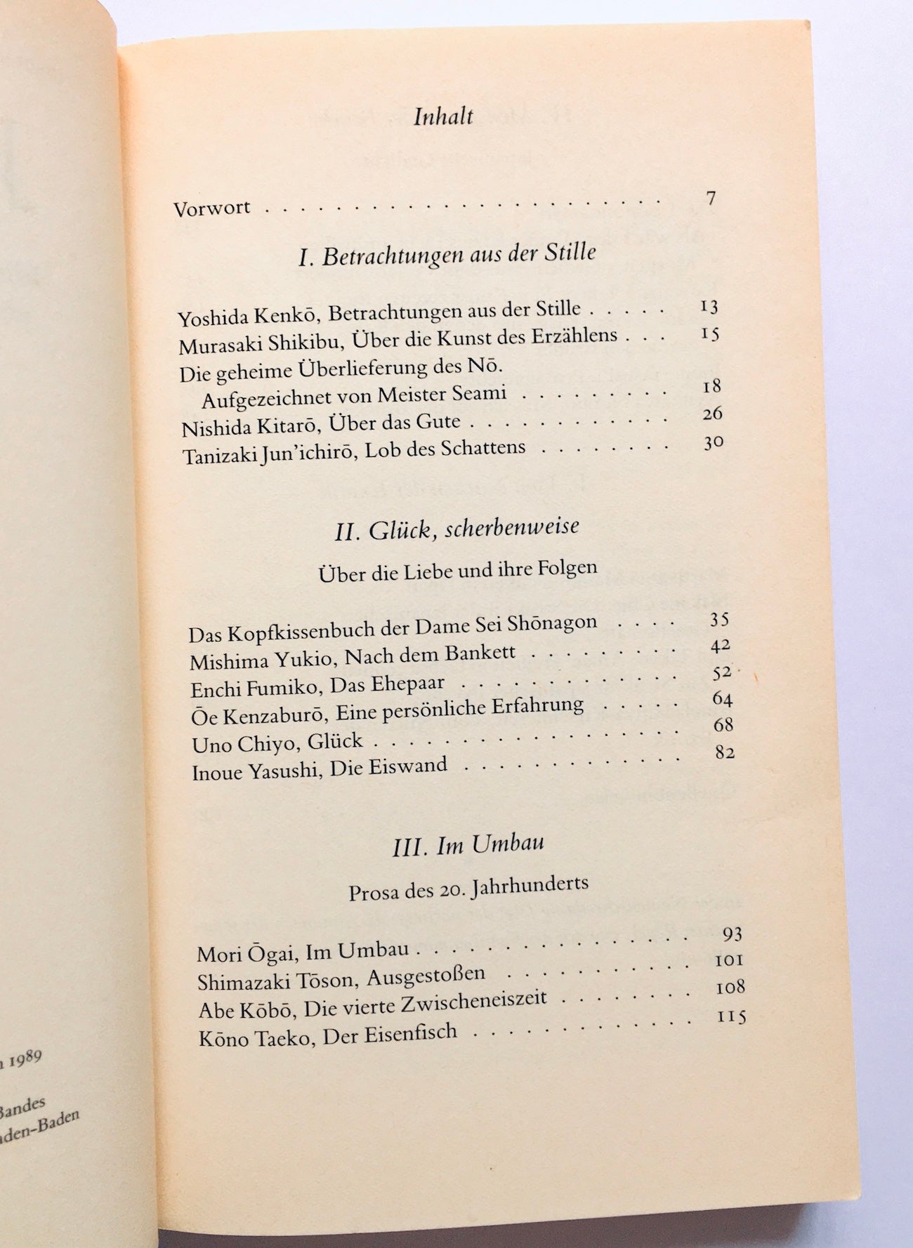 JAPAN. Insel-Almanach auf das Jahr 1990.