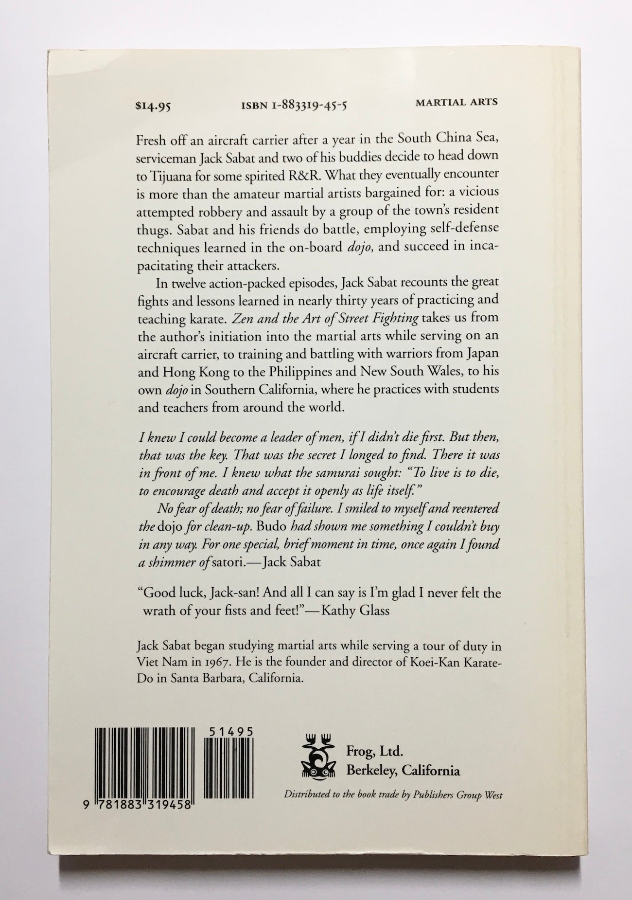 Zen and the art of street fighting: True battles of a modern-day warrior