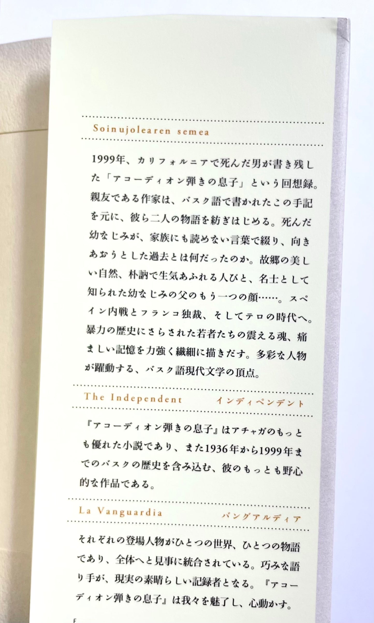 アコーディオン弾きの息子