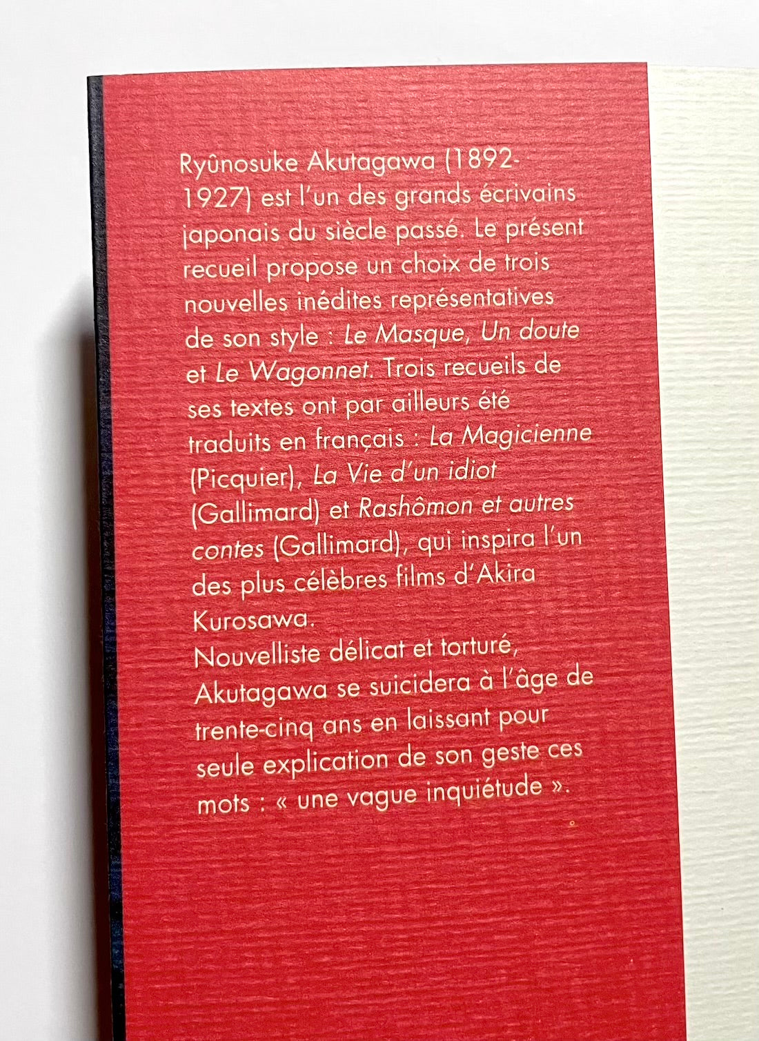 Ryûnosuke Akutagawa - Une vague inquiétude (French Edition)