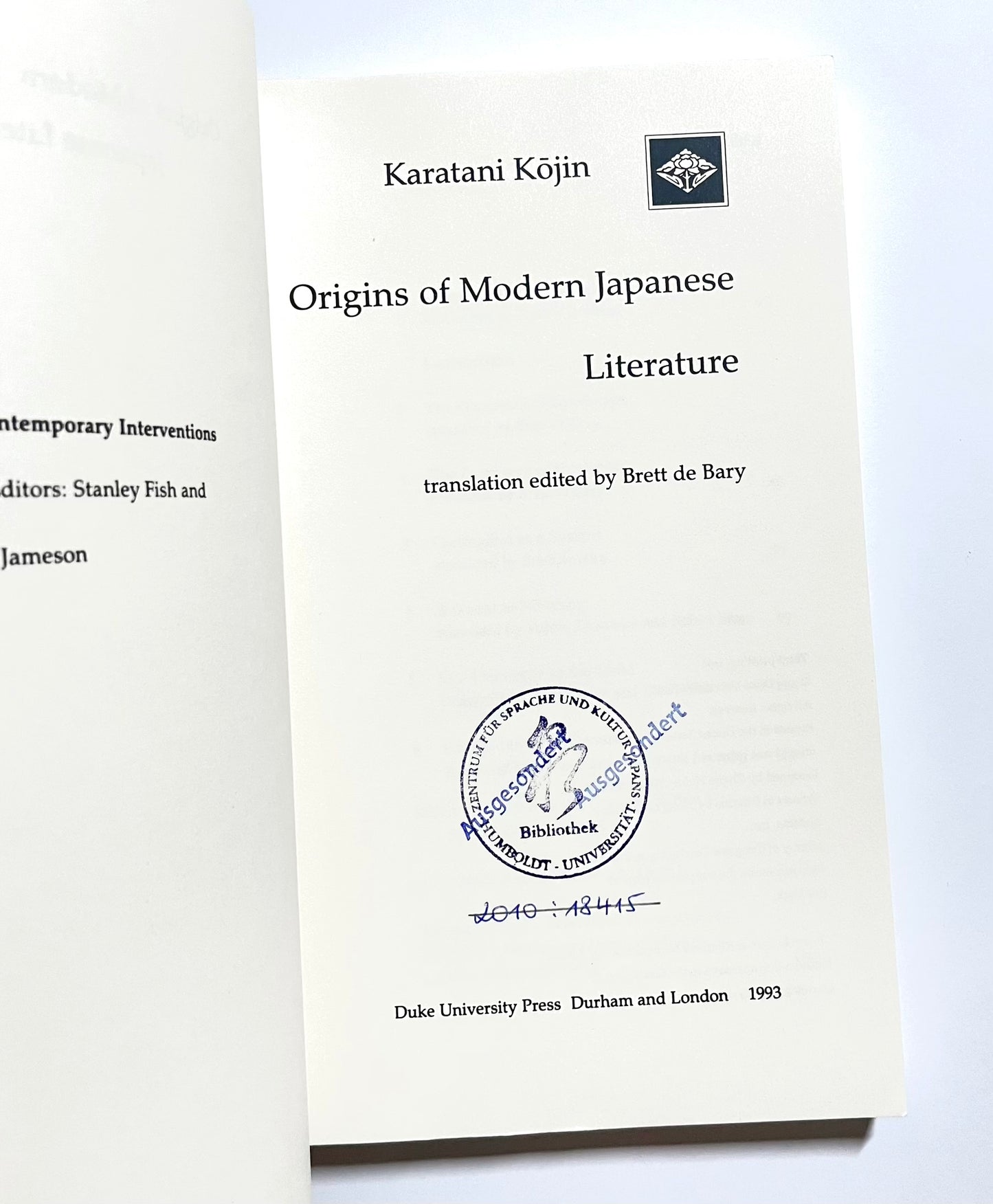 Origins of Modern Japanese Literature