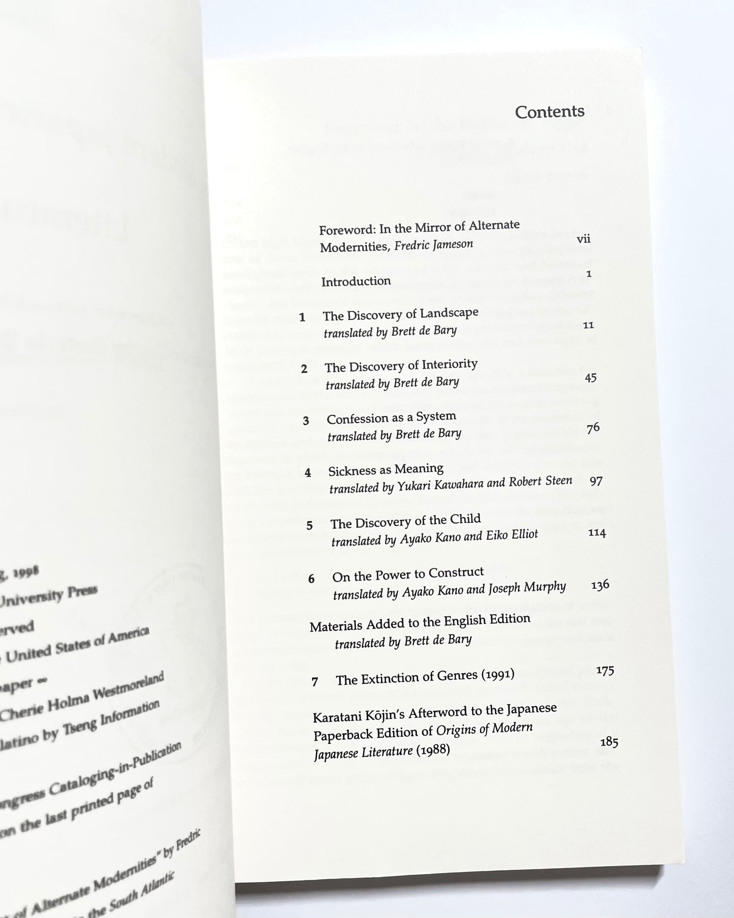 Origins of Modern Japanese Literature