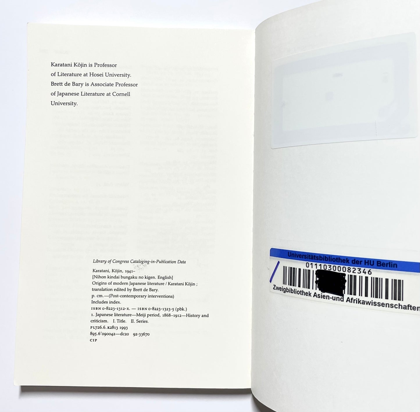 Origins of Modern Japanese Literature