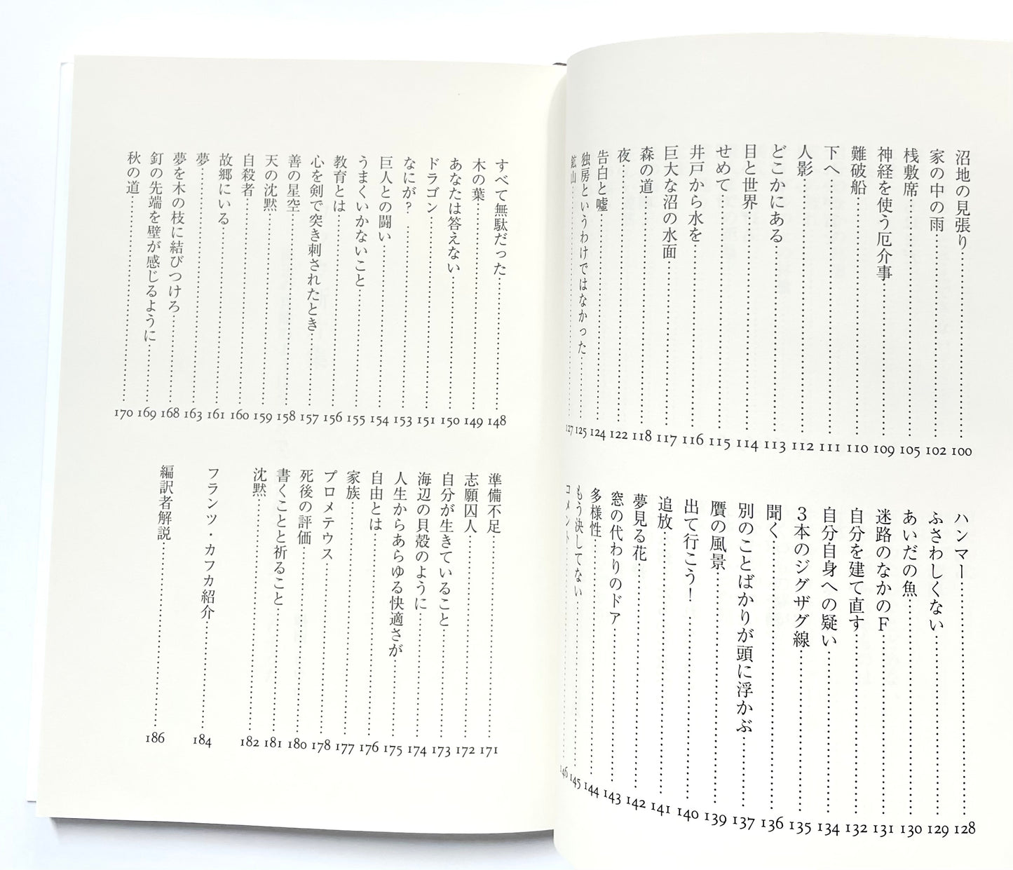 カフカ断片集：海辺の貝殻のようにうつろで、ひと足でふみつぶされそうだ