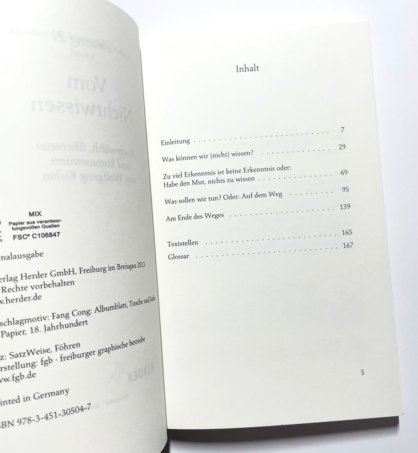 Vom Nichtwissen von Zhuang Zi