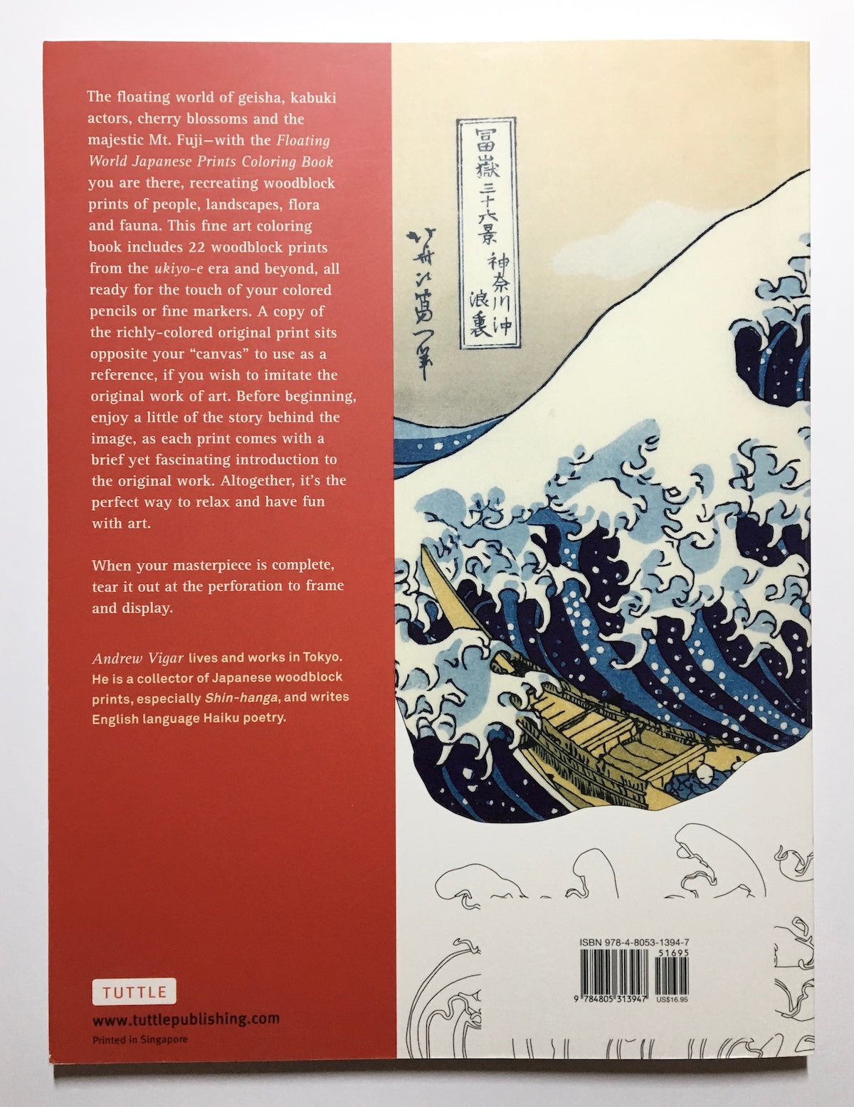 Floating World : Japanese Prints Coloring Book : Color your masterpiece & Clear your mind