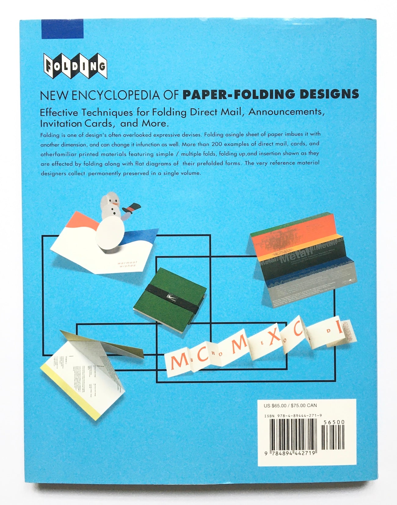 New encyclopedia of paper-folding designs： Effective Techniques for Folding Direct Mail, Announcements, Invitation Cards and more +CD